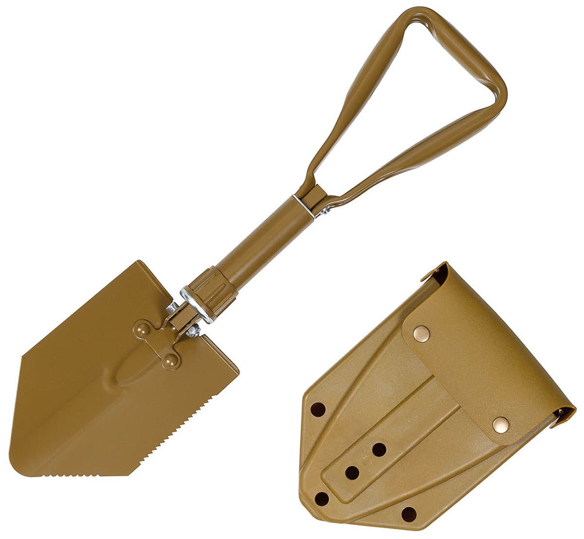 Pelle pliante type BW MFH 3 pièces en acier 58 cm avec étui de ceinturon