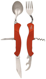 Couvert pliant Fox Outdoor 6 en 1 séparable avec tire-bouchon et décapsuleur