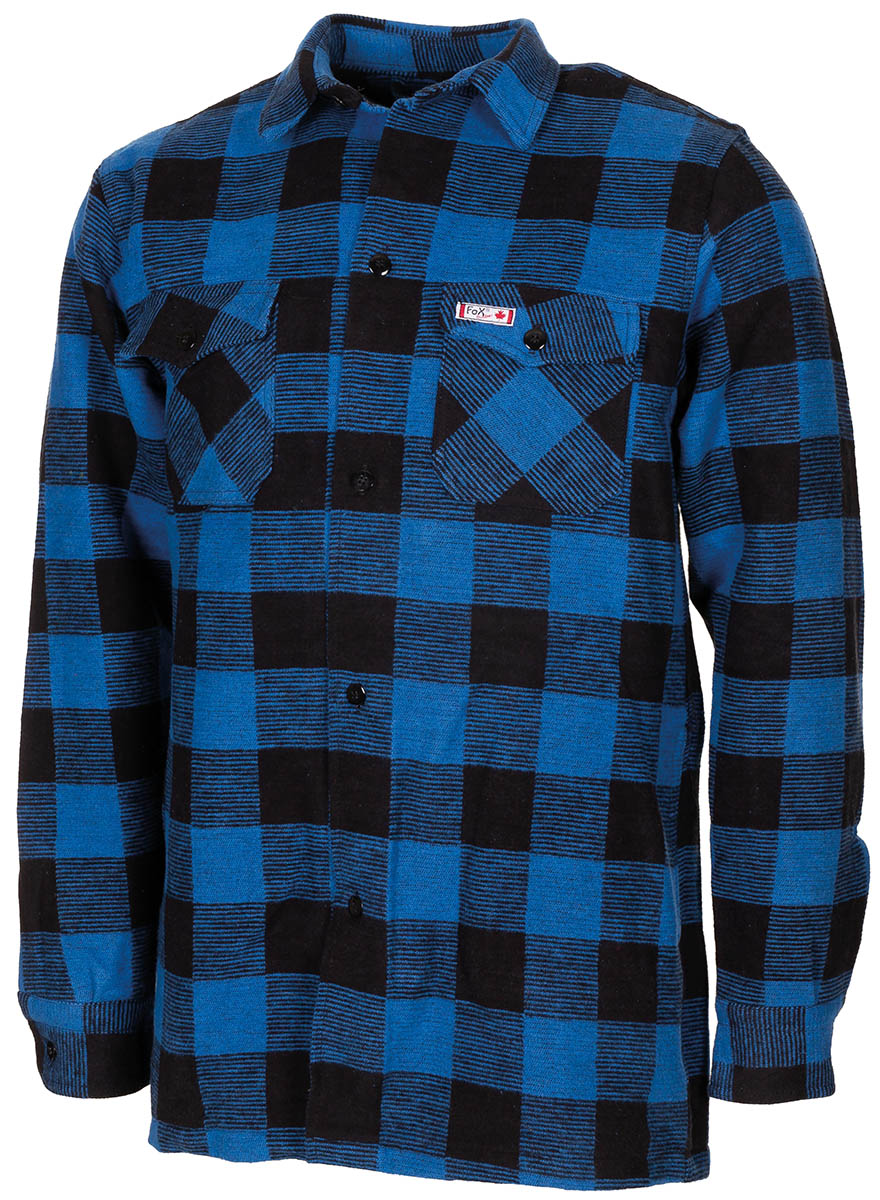 Chemise de bûcheron Fox Outdoor en flanelle épaisse de coton dos double épaisseur