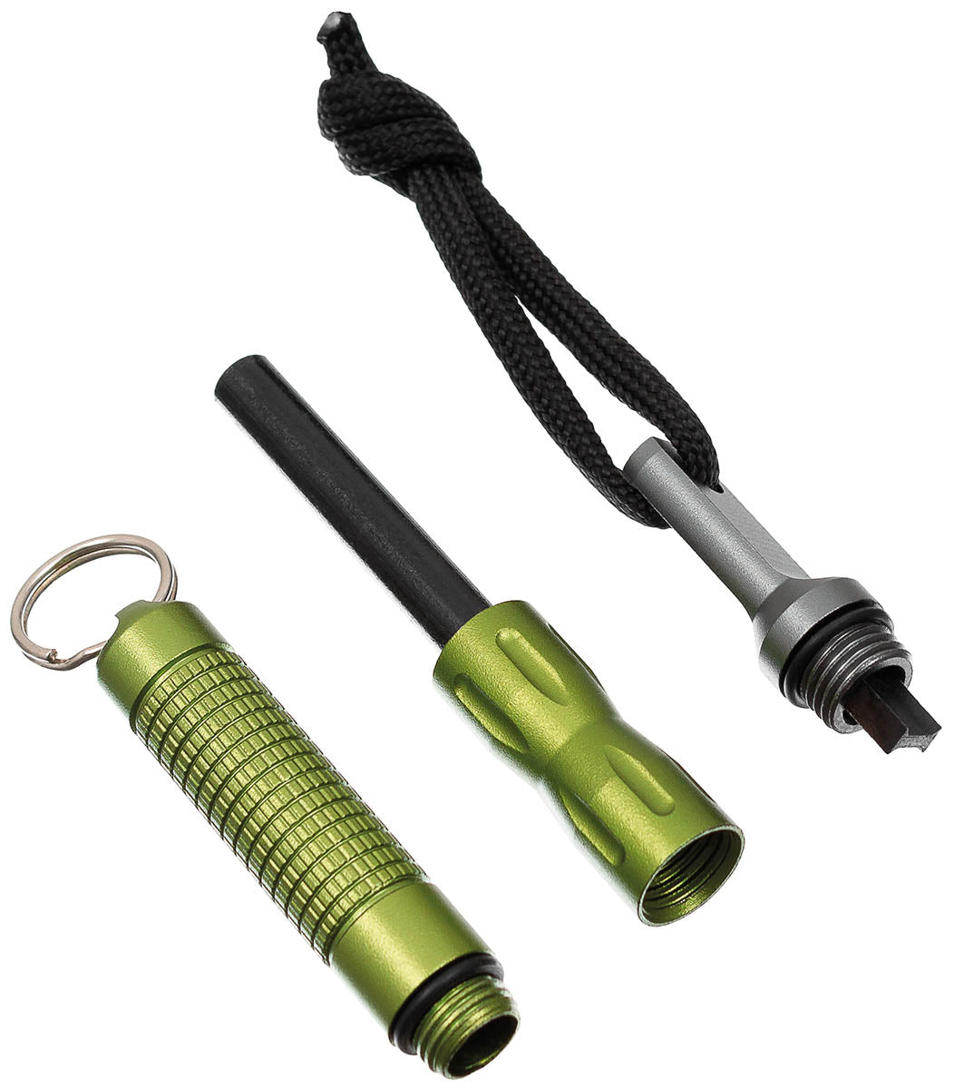 Allume-feu MFH Compact à ferrocérium 3 pièces vissables corps aluminium 10 cm