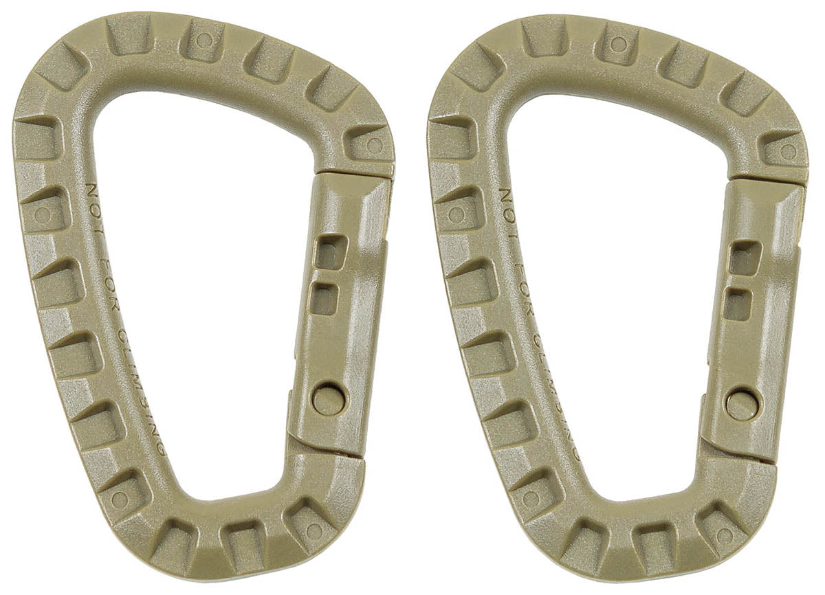 Mousquetons d'accrochage MFH en polyoxyméthylène 7 mm x 8,5 cm, lot de 2