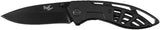 Couteau pliant Fox Outdoor 20 cm manche métal ajouré lame 3Cr13MoV 8,5 cm