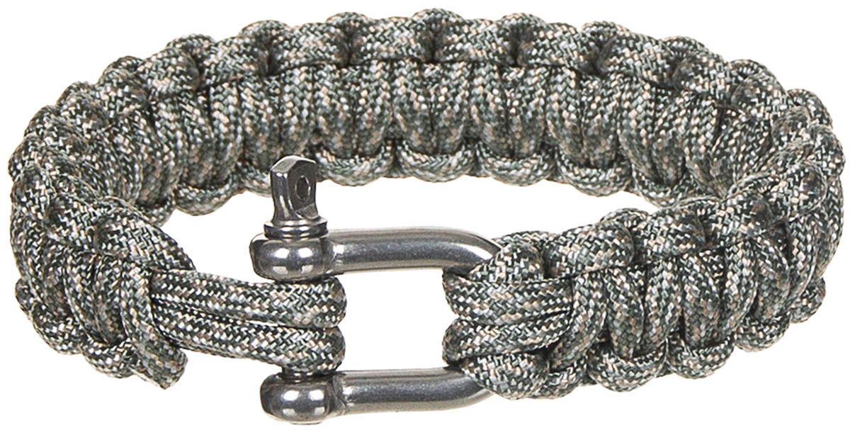 Bracelet en Parachute Cord MFH 23 mm à boucle métallique en polyester tressé