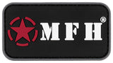 Morale patch logo de marque Fox Outdoor en caoutchouc 3D 7,5 x 4 cm auto-agrippant