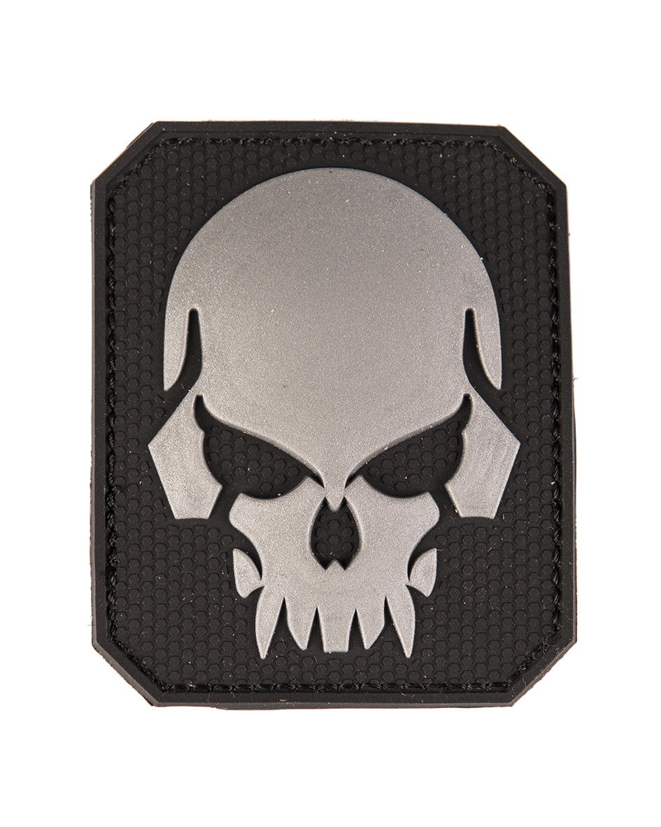 Morale patch tête de mort grand format Mil-Tec 3D PVC 7,6 x 6,3 cm 13 g auto-agrippant