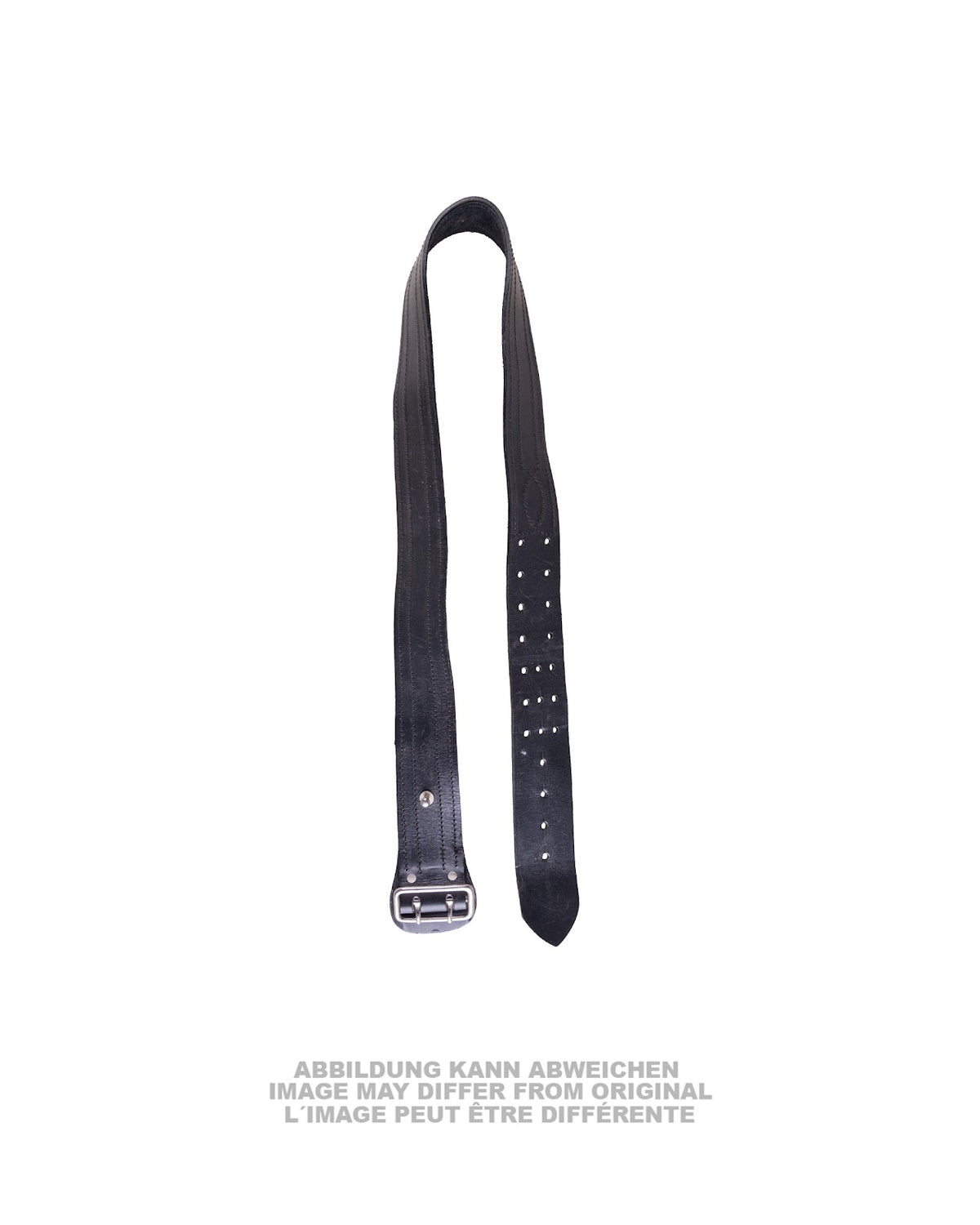 Ceinturon en cuir type soviétique à boucle deux ardillons, surplus d'occasion