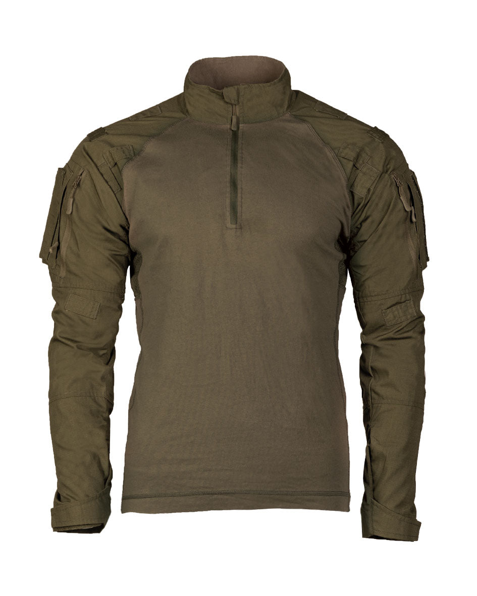 Chemise de combat Mil-Tec Tactical 2.0 en coton et ripstop à inserts filet aux aisselles