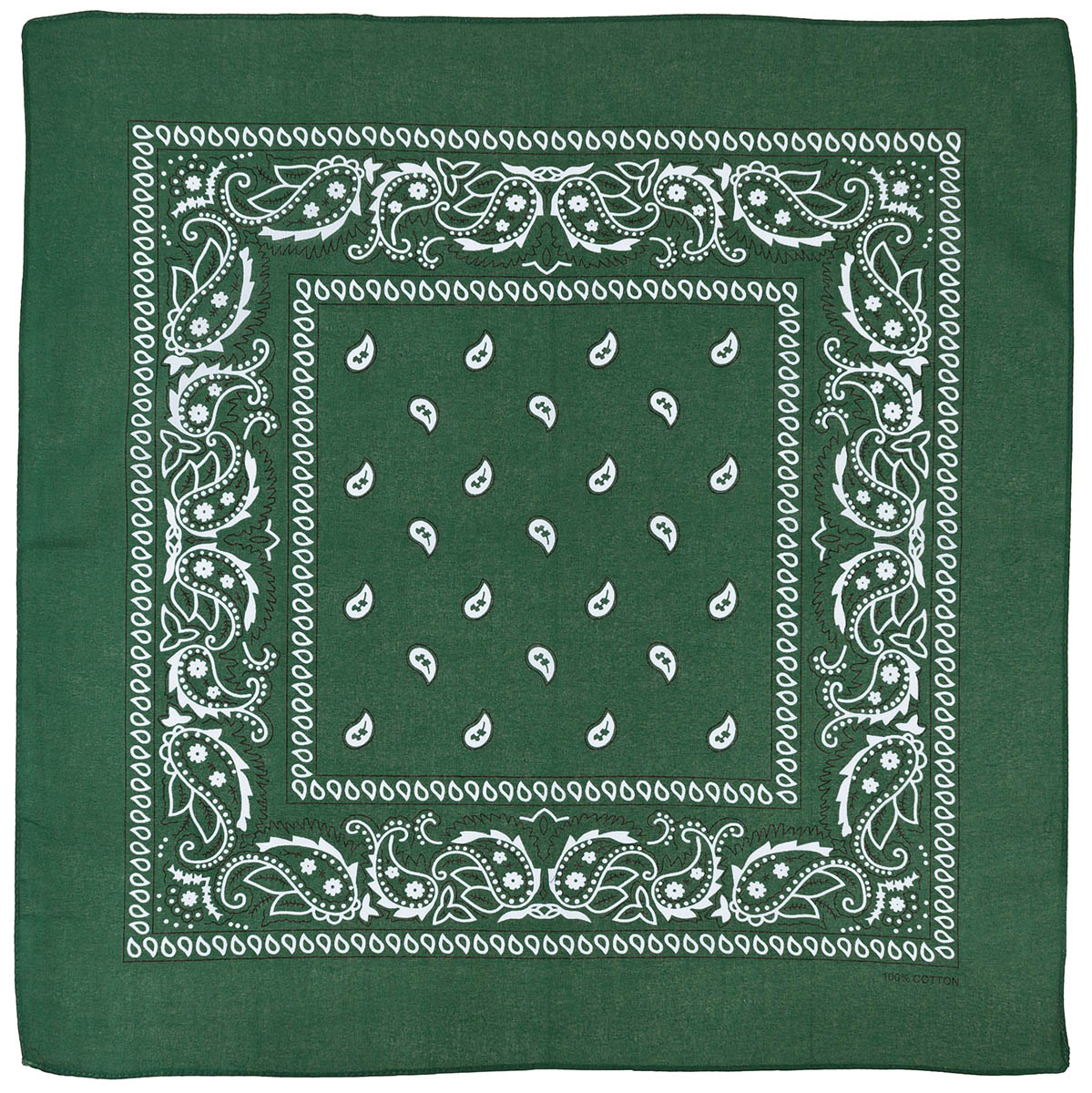 Bandana MFH en coton 55 x 55 cm, carré classique à porter au cou ou sur la tête