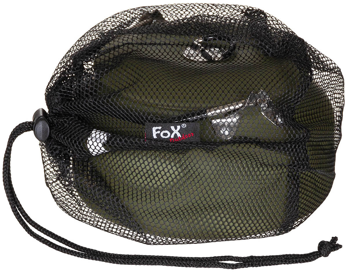 Bouilloire Fox Outdoor en acier inoxydable 1 L avec anse silicone et filet de rangement