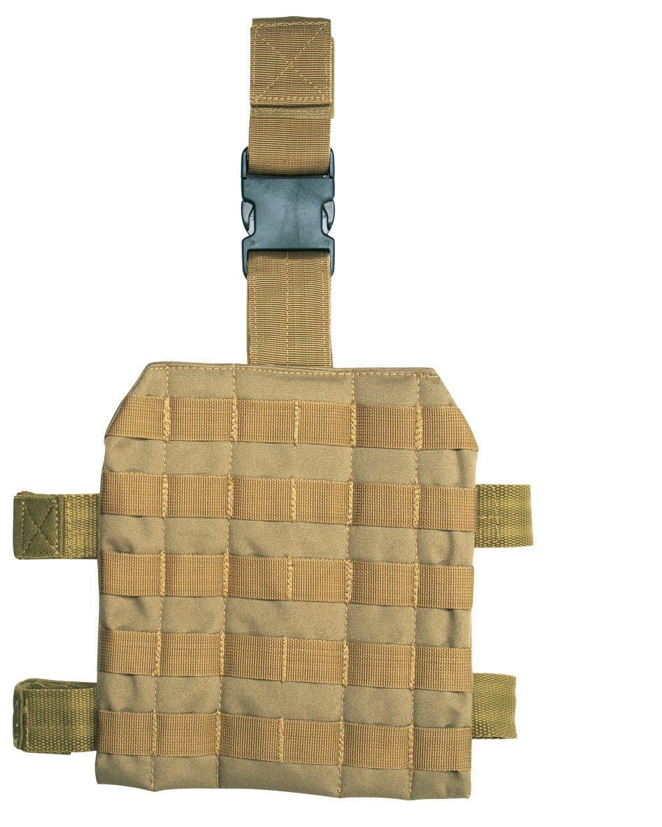 Plaque de cuisse Mil-Tec MOLLE 25 x 22 cm en polyester enduit avec sangles antiglisse