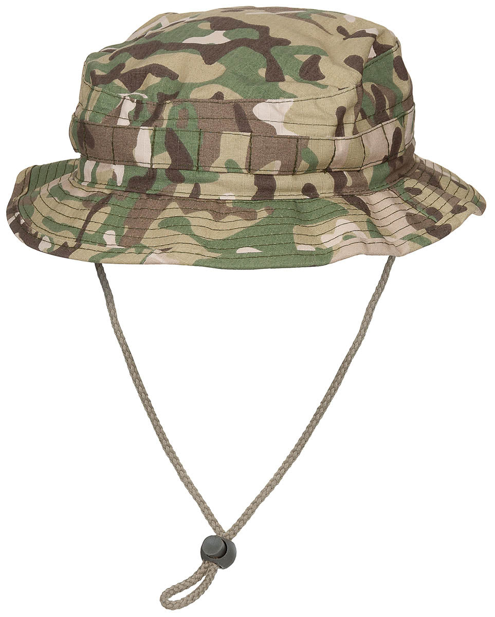 Chapeau de brousse MFH SF Boonie britannique en polycoton Rip Stop à jugulaire