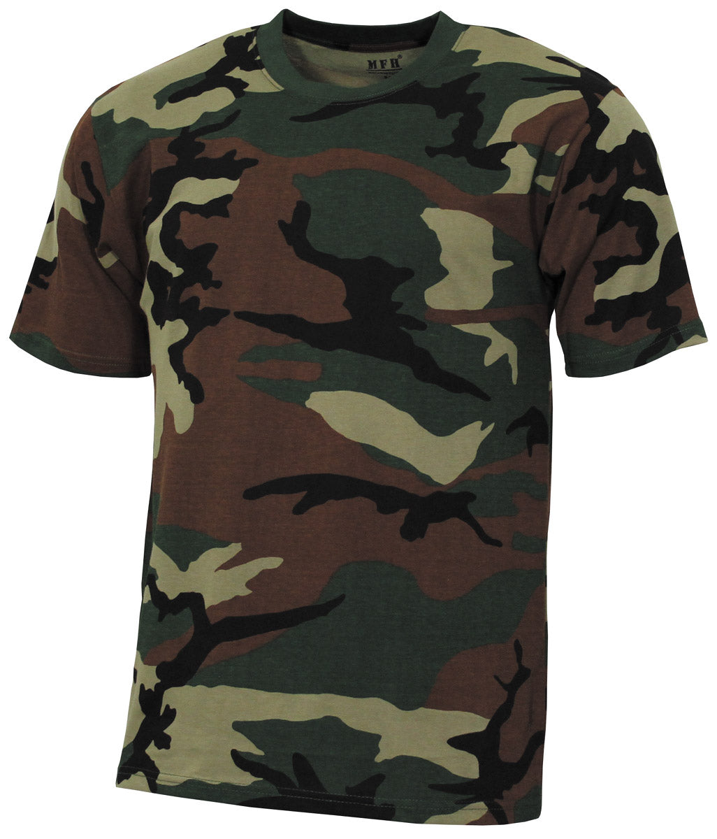 T-shirt US Streetstyle MFH en coton jersey simple 140-145 g/m² col renforcé
