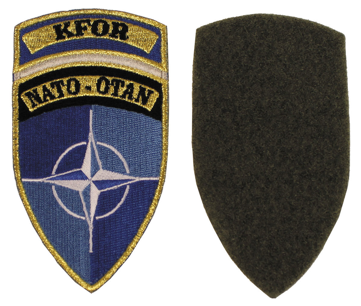Écusson auto-agrippant de l'OTAN Kfor, surplus comme neuf, lot de 10