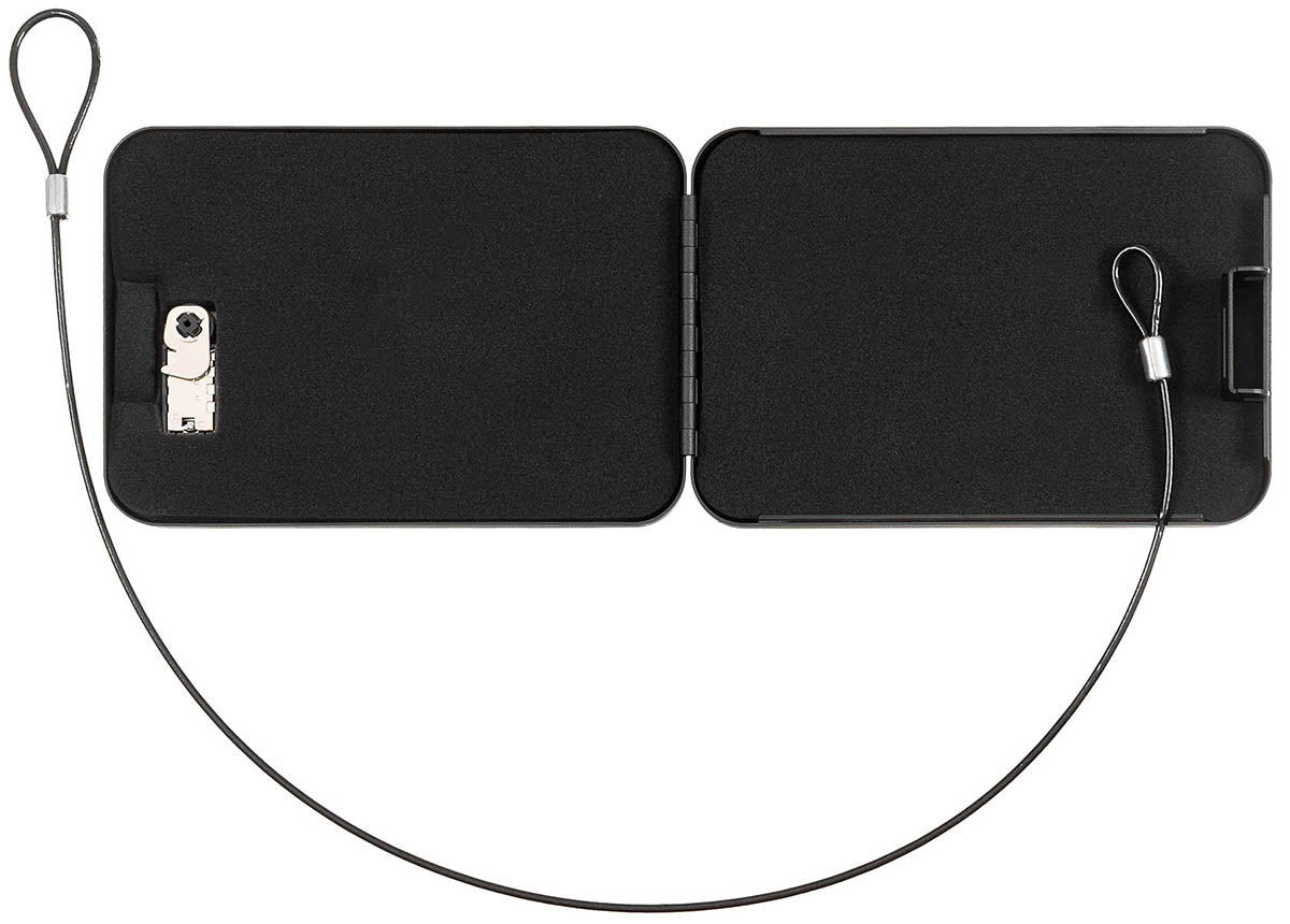 Coffret de sécurité MFH à serrure à combinaison avec câble acier 90 cm 24,5 x 16,5 cm