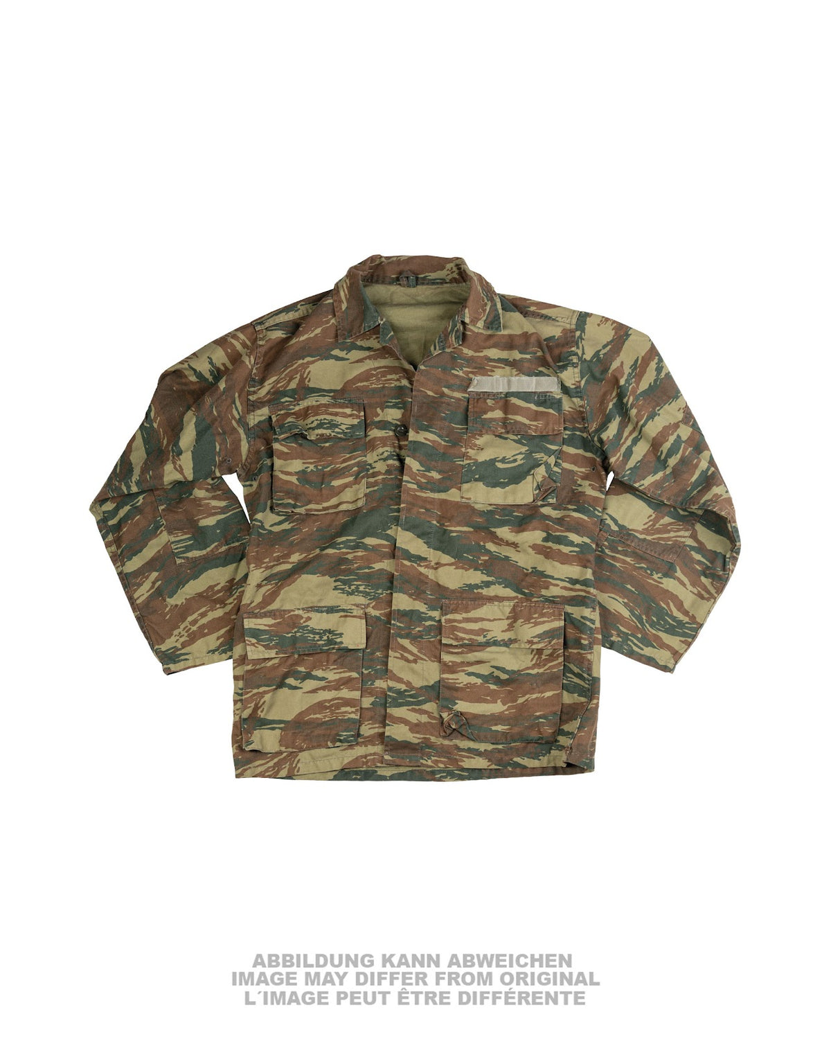 Veste de combat grecque type BDU en coton-polyester, surplus d'occasion