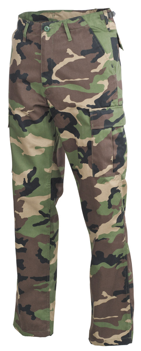 Pantalon de combat US BDU MFH motif AT-digital à glissière polycoton 65/35 six poches