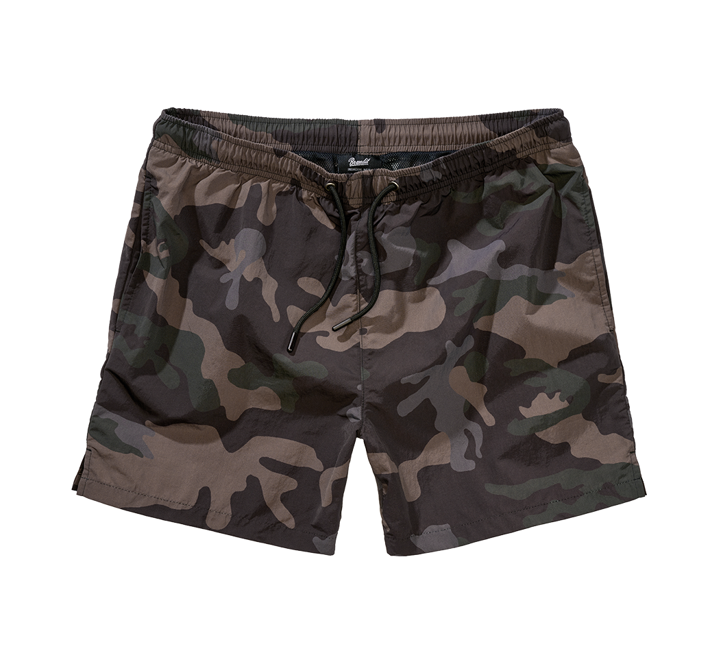 Short de bain Brandit Swimshort Basic en nylon à doublure filet et poche à glissière