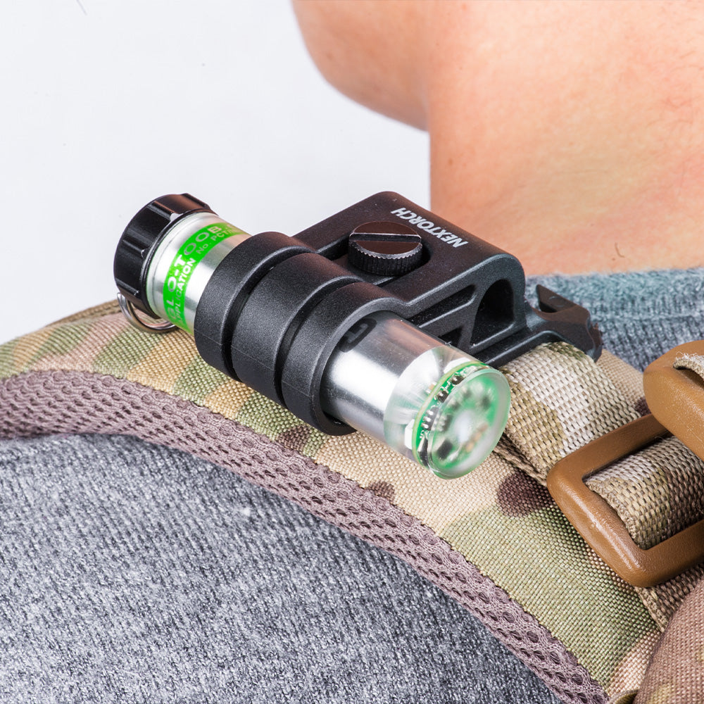 Accessoire de casque Nextorch Fixation GLO-TOOB pour casque tactique et passants MOLLE