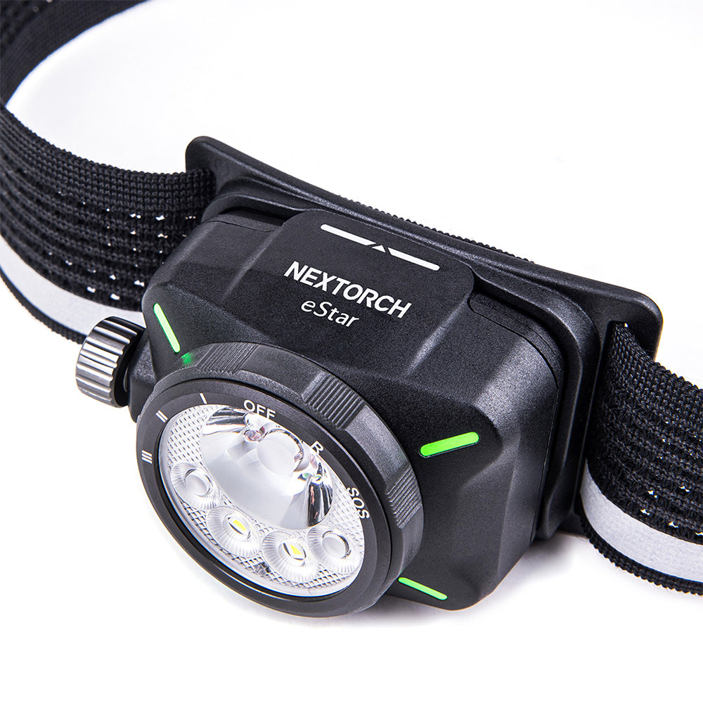 Lampe frontale Nextorch eSTAR 1 300 lumens portée 205 m IP67 en polymère