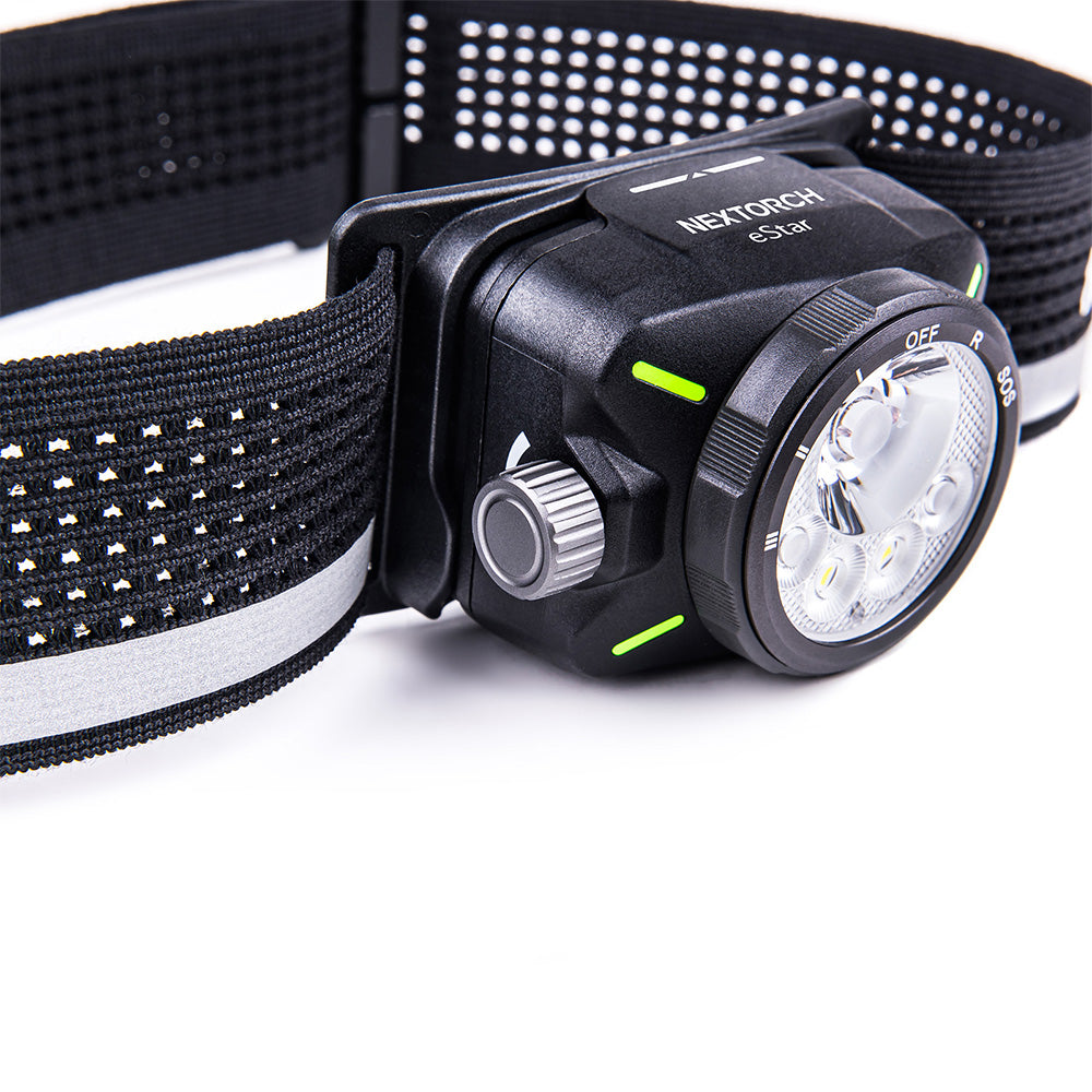 Lampe frontale Nextorch eSTAR 1 300 lumens portée 205 m IP67 en polymère