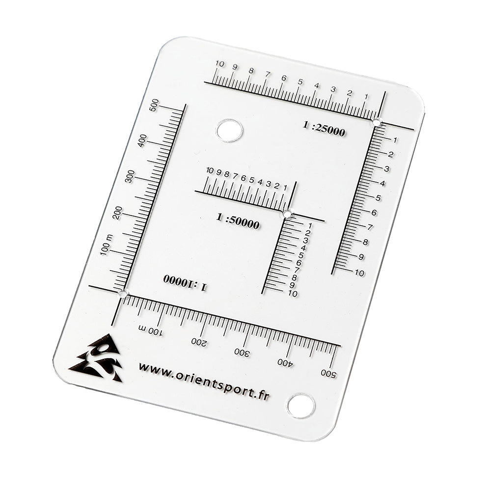 Accessoire topographique Orientsport Carré de report UTM-GPS trois échelles, plastique transparent