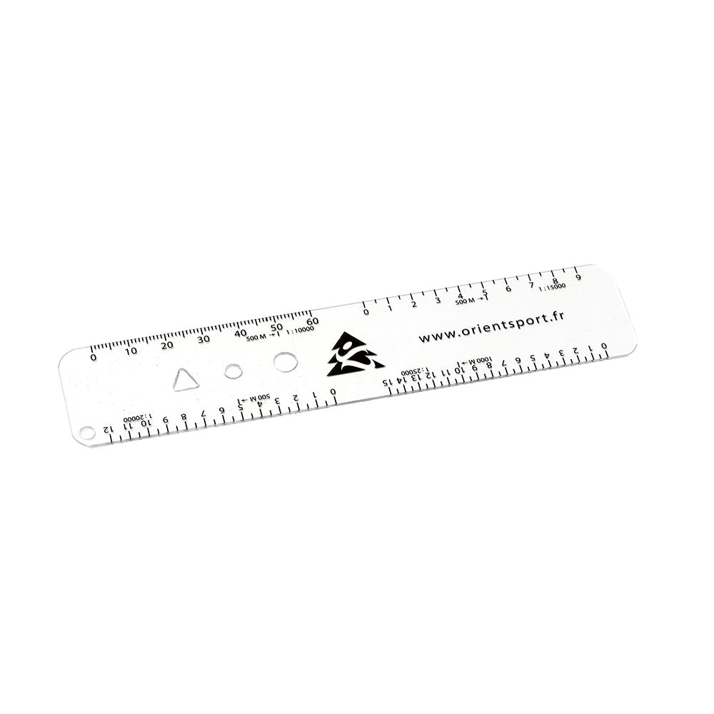 Accessoire topographique Orientsport Règle de traçage trois unités de mesure, 5,5 grammes