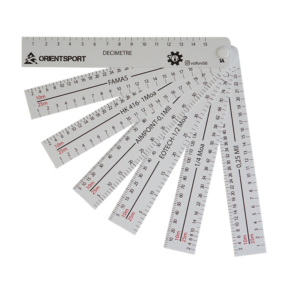 Accessoire d'entraînement Orientsport Jeu de réglettes de réglage de tir aide au calcul