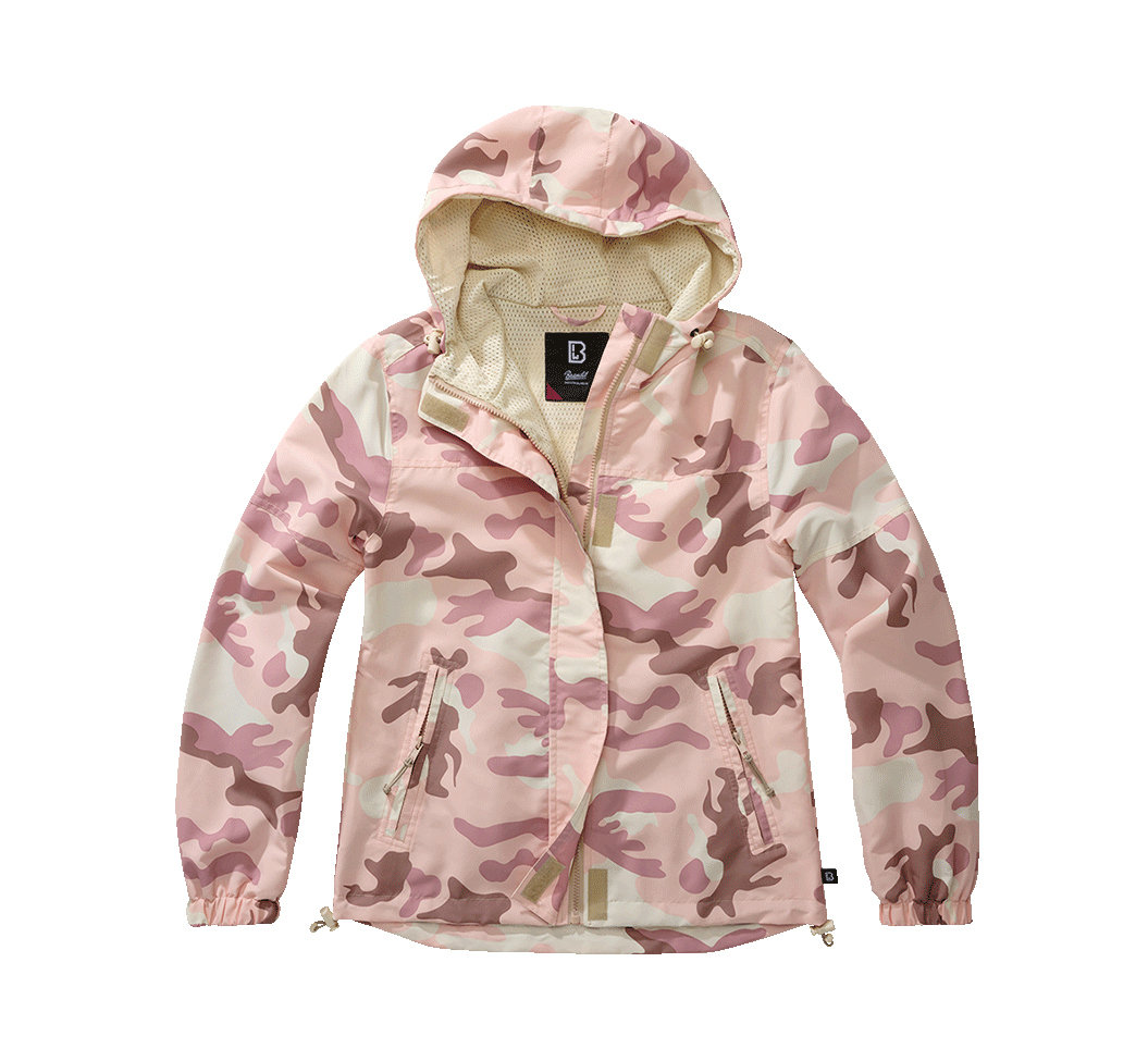 Veste coupe-vent Brandit coupe femme doublure filet respirante capuche à cordon