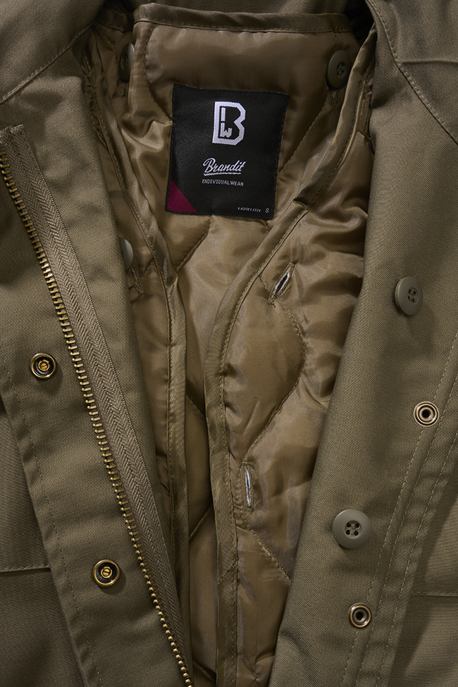 Veste Brandit M65 Classic coupe femme doublure amovible et quatre poches frontales