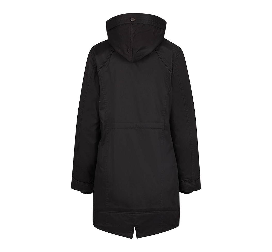 Parka Brandit Savannah coupe femme longue doublée capuche et fente de marche
