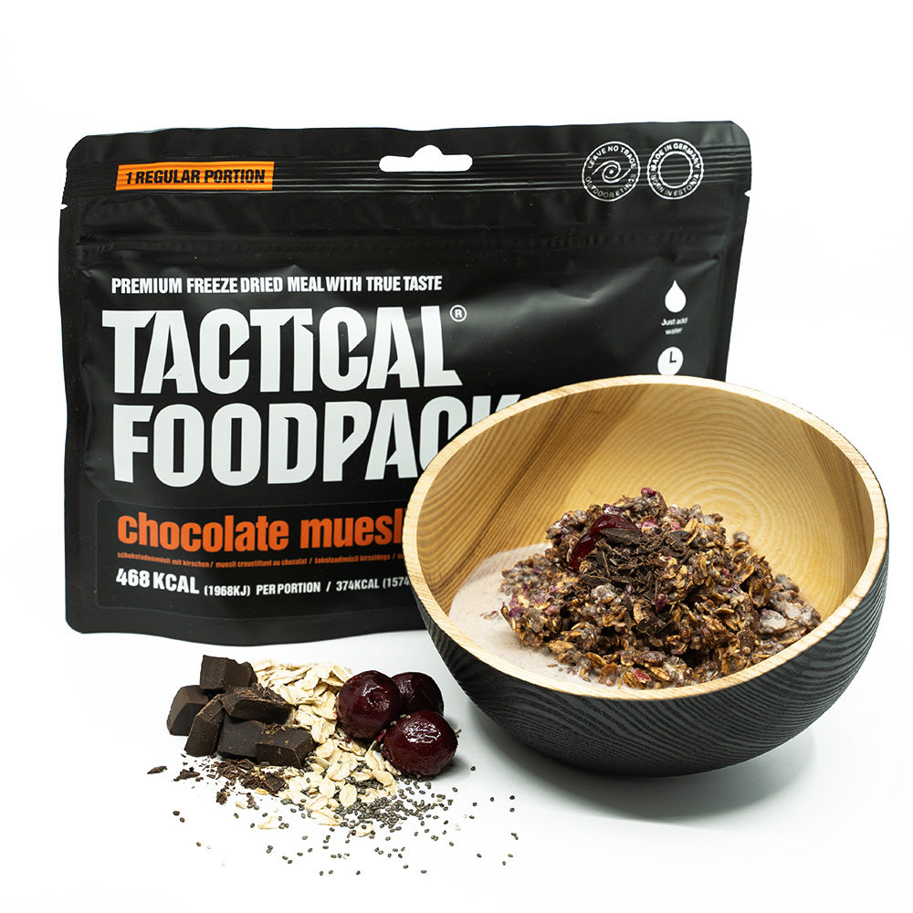 Ration lyophilisée Tactical Foodpack Muesli chocolat aux cerises 468 kcal