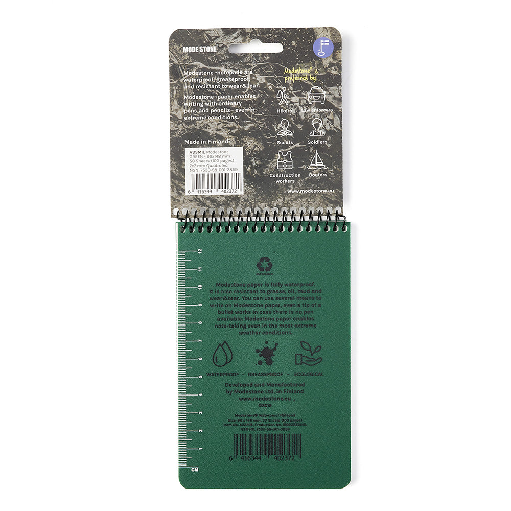 Carnet Modestone tout-temps militaire format intermédiaire 100 pages