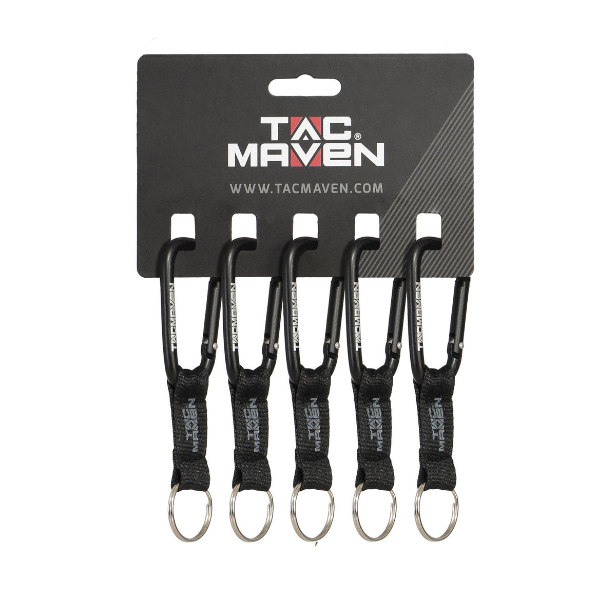 Mousquetons porte-matériel Tac Maven en aluminium 7 mm par cinq avec anneau de liaison