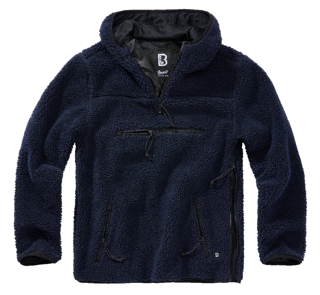 Polaire Brandit Teddyfleece Worker à capuche doublée quatre poches fermeture centrale