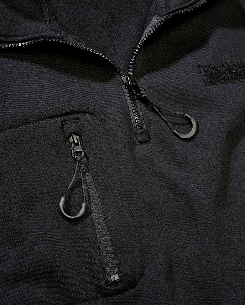 Sweat Brandit Tactical Troyer molleton gratté capuche et surfaces auto-agrippantes