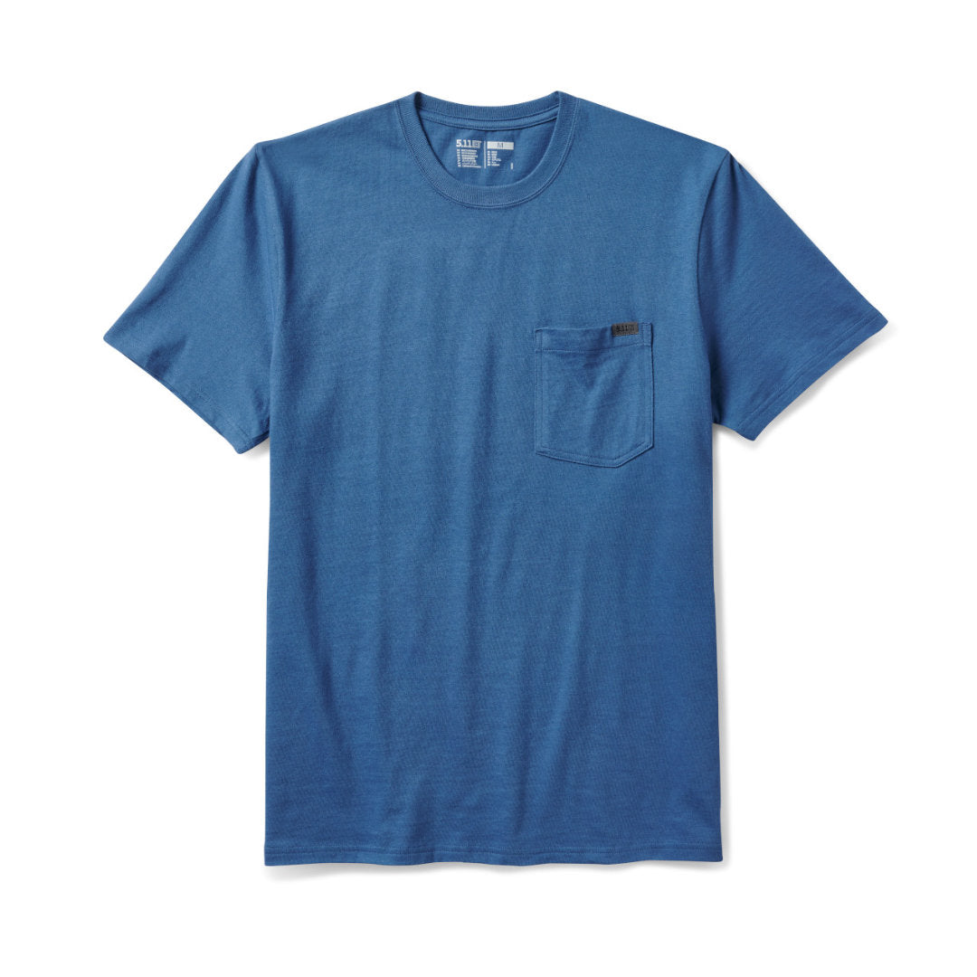 T-shirt manches courtes 5.11 Tactical Elite Pocket Tee en coton jersey 6,3 oz à poche poitrine