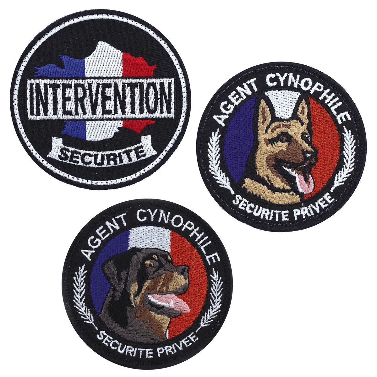 Écusson rond brodé Patrol Equipement Sécurité 8 à 9 cm à dos auto-agrippant