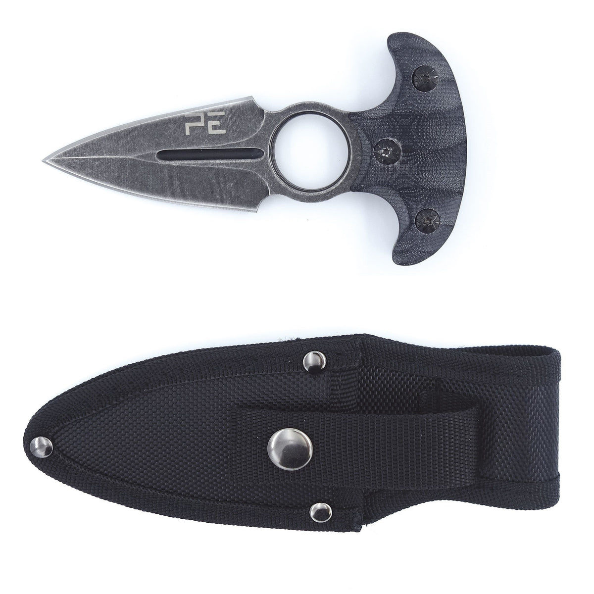 Couteau de combat OPEX Tactical à lame fixe en acier inoxydable 420 de 8 cm