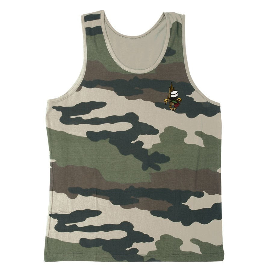 Débardeur militaire OPEX à motif imprimé brodé Légion étrangère jersey 180 g/m²