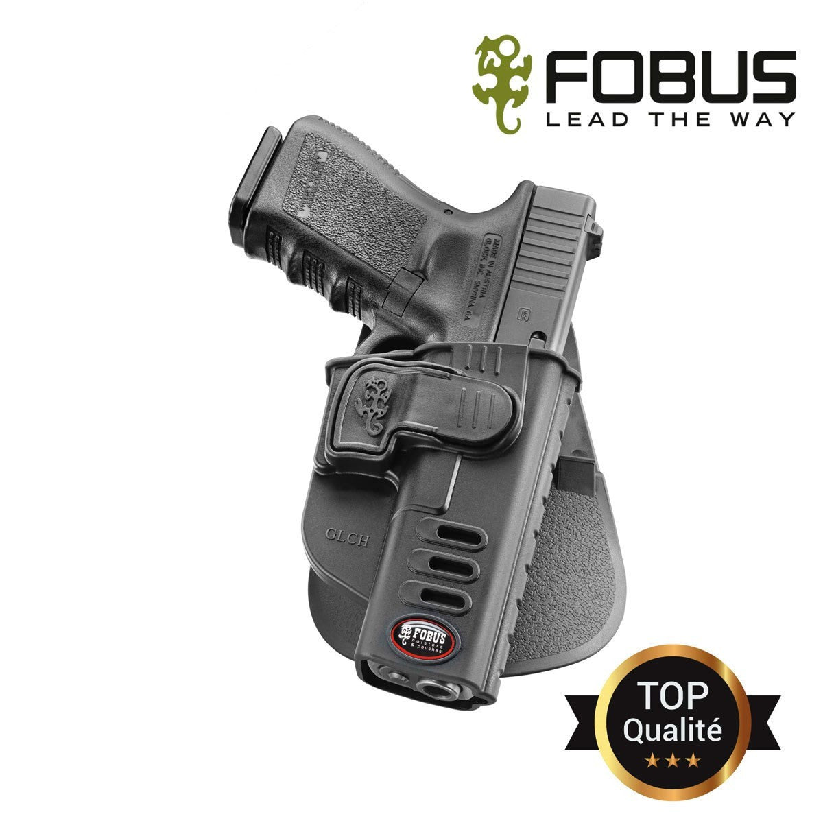Holster à port apparent Fobus pour Glock en polymère à rétention active index