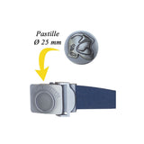 Écusson de ceinture casque Sapeur-Pompier en métal 25 mm avec adhésif