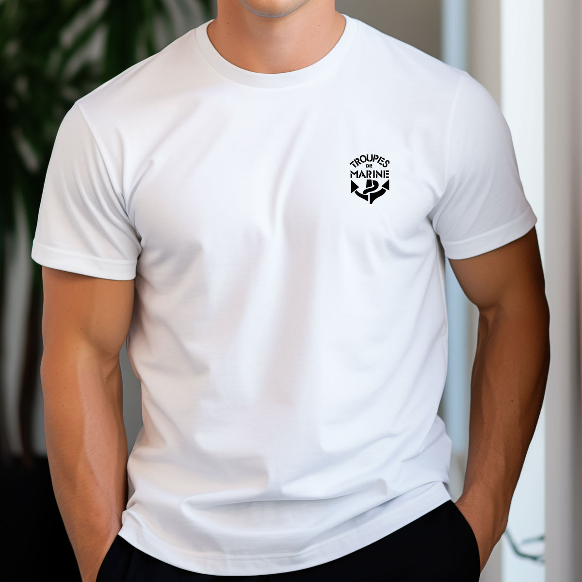 T-shirt imprimé Patrol Equipement marquage Troupes de marine coton peigné 180 g/m²