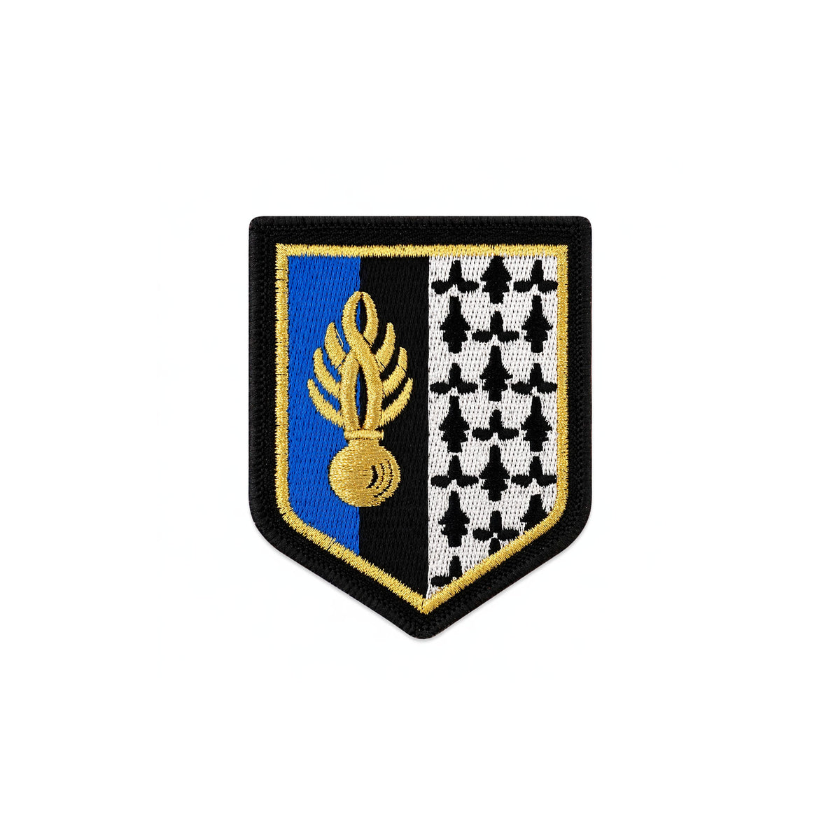 Écusson brodé légion de gendarmerie mobile 8 x 6,5 cm dos auto-agrippant