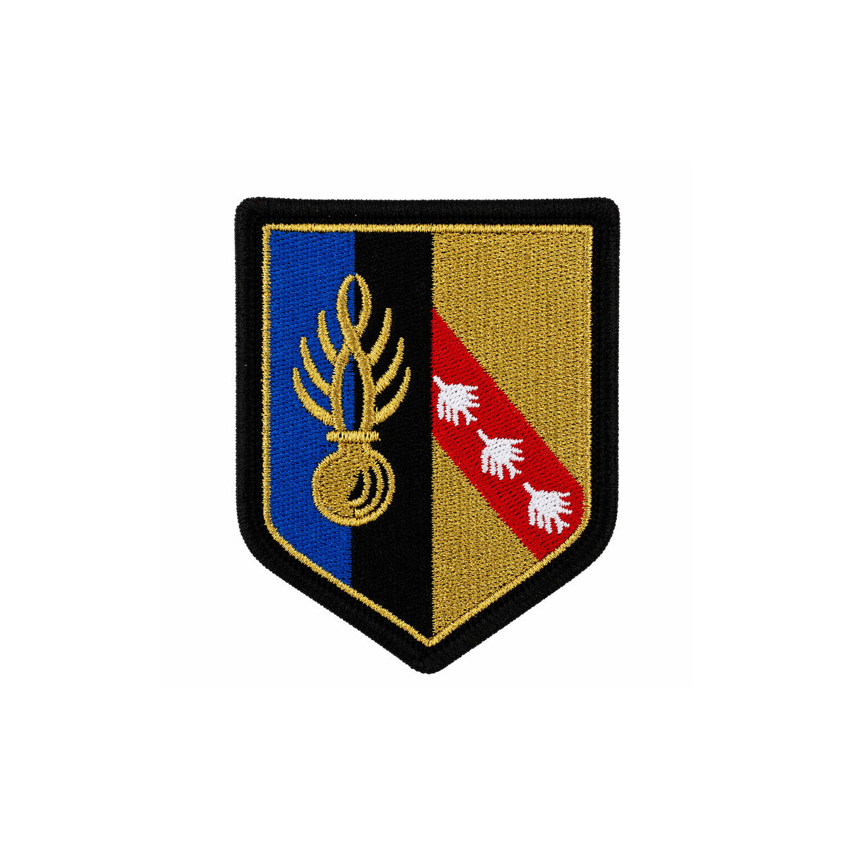 Écusson brodé légion de gendarmerie mobile 8 x 6,5 cm dos auto-agrippant