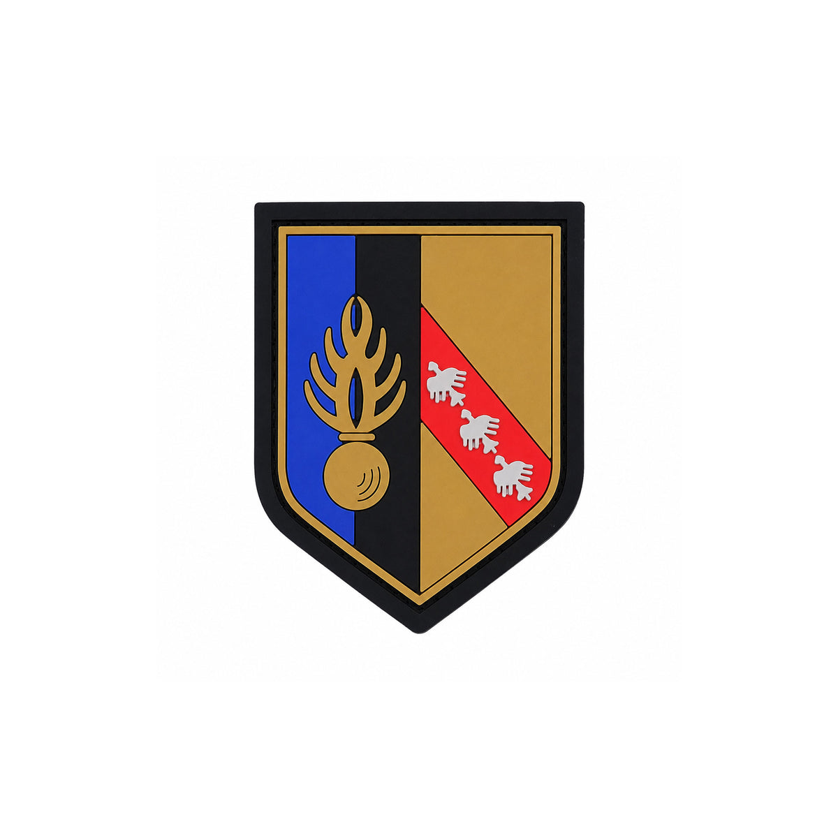 Écusson Légion de Gendarmerie Mobile en élastomère 8 x 6,5 cm auto-agrippant