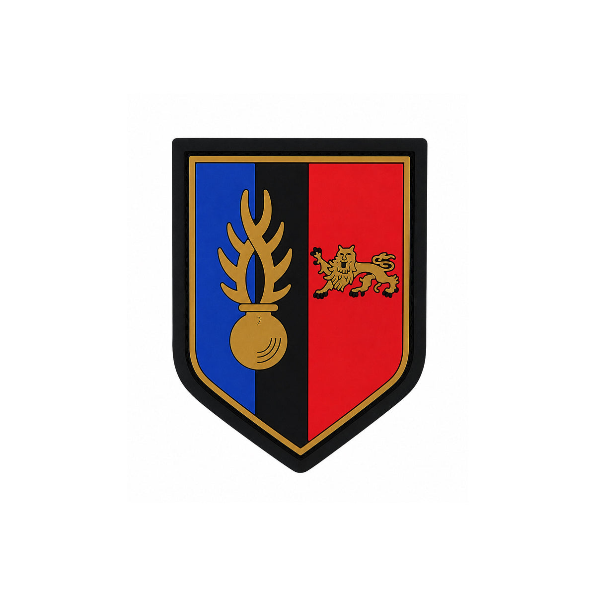 Écusson Légion de Gendarmerie Mobile en élastomère 8 x 6,5 cm auto-agrippant