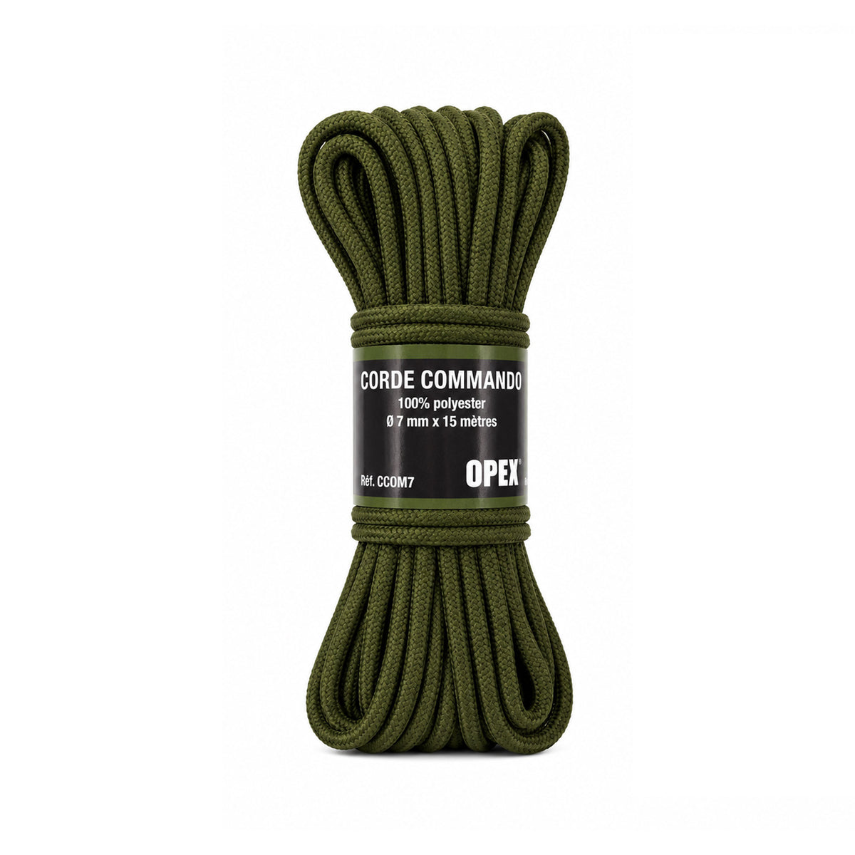 Corde commando OPEX en polyester 15 m diamètre 7 mm pour haubanage et fardelage