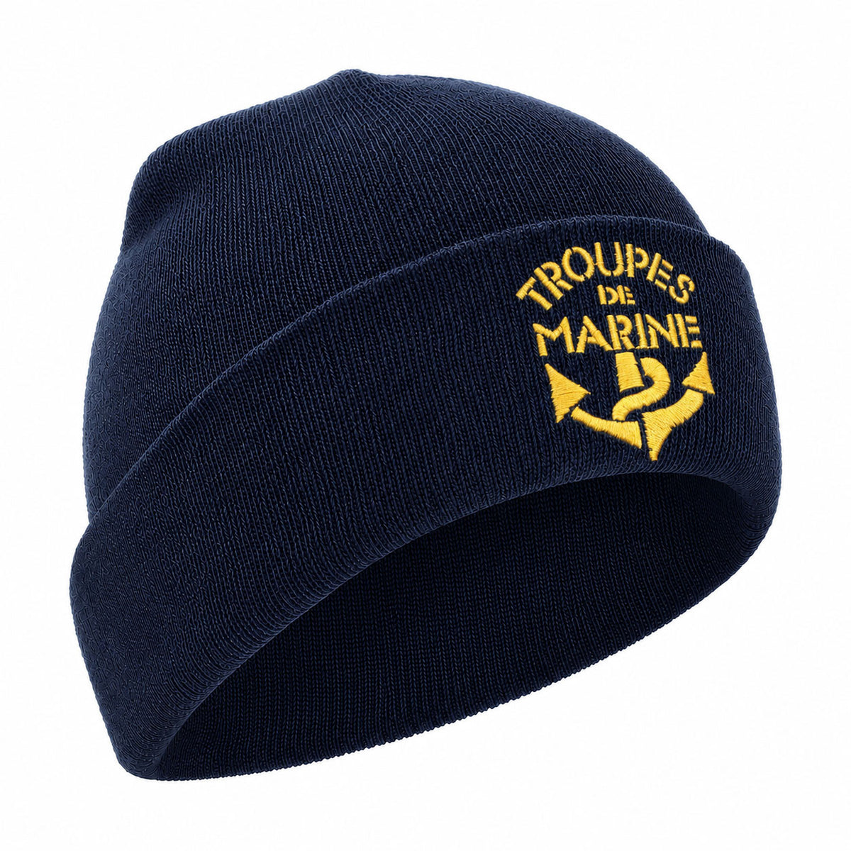 Bonnet OPEX brodé Troupes de Marine en maille acrylique doublée Thinsulate