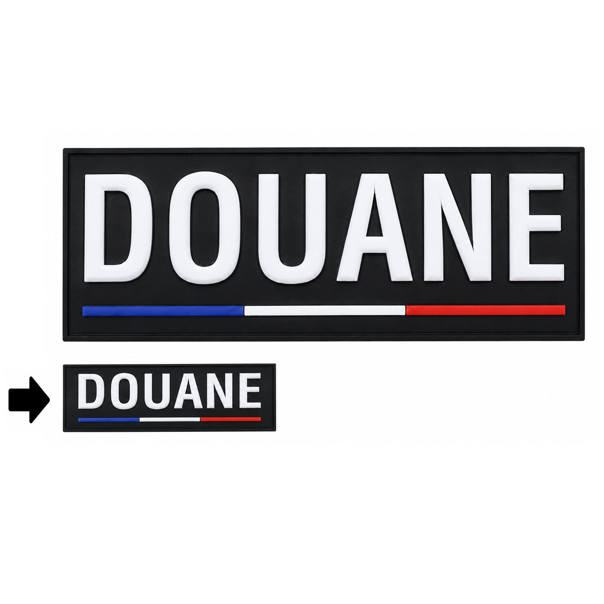 Bandeau d'identification Patrol Equipement Douane en rubber souple deux dimensions