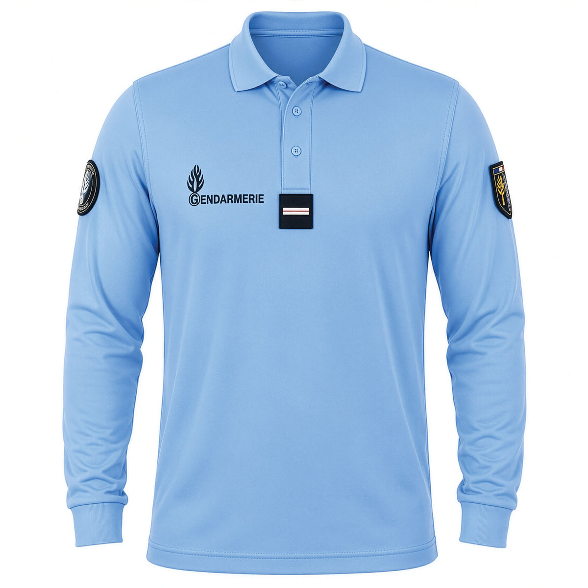 Polo Gendarmerie Patrol Equipement manches longues maille piquée polyester Cooldry